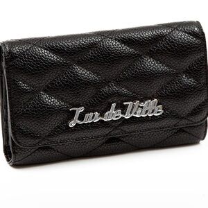 Lux de Ville Black Quilted Women's Wallet